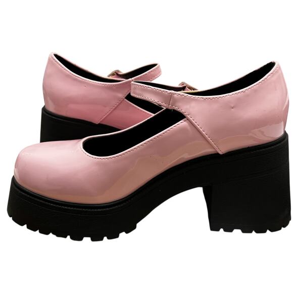 SODA bubblegum patent vegan leather Pink platform Maryjane schoolgirl NWT SZ 8.5 - Picture 8 of 14